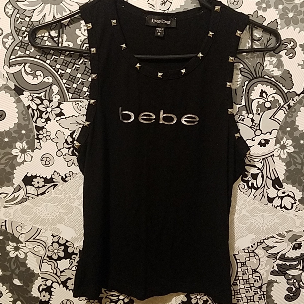 Bebe studded tank top